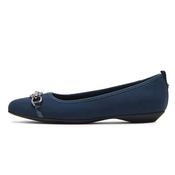Anne Klein AK Iflex Akodenna Navy Flats Women’s Doll Shoes Size 10M Navy Blue - Picture 15 of 15